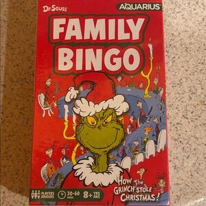 Dr. Seuss Family Bingo Game - Red and Green